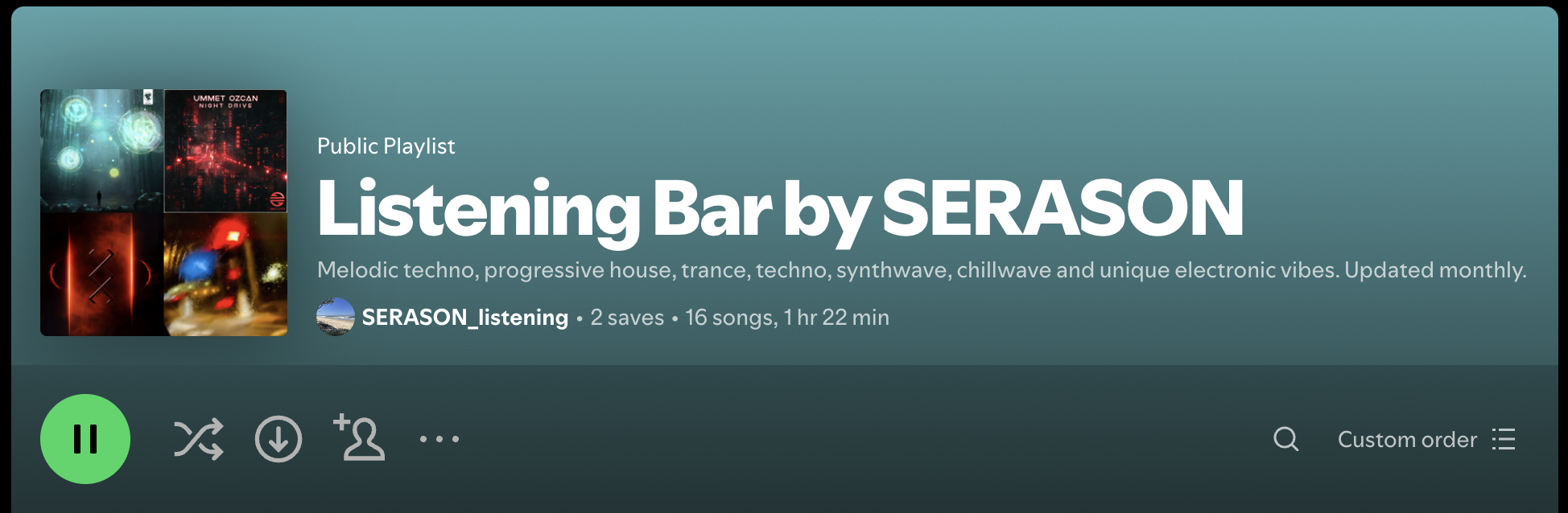Photo of Spotify desktop app open on Listening Bar by SERASON